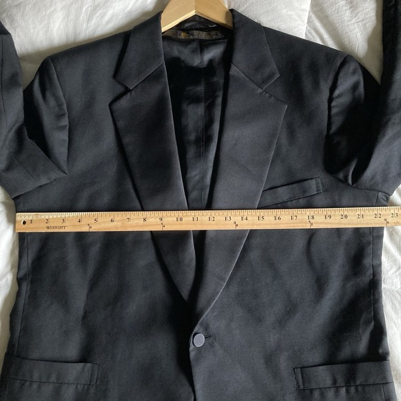 Vtg USA Brooks Brothers Wool Tuxedo Dinner Jacket Men's 44R Black Satin Lapel - Picture 13 of 16
